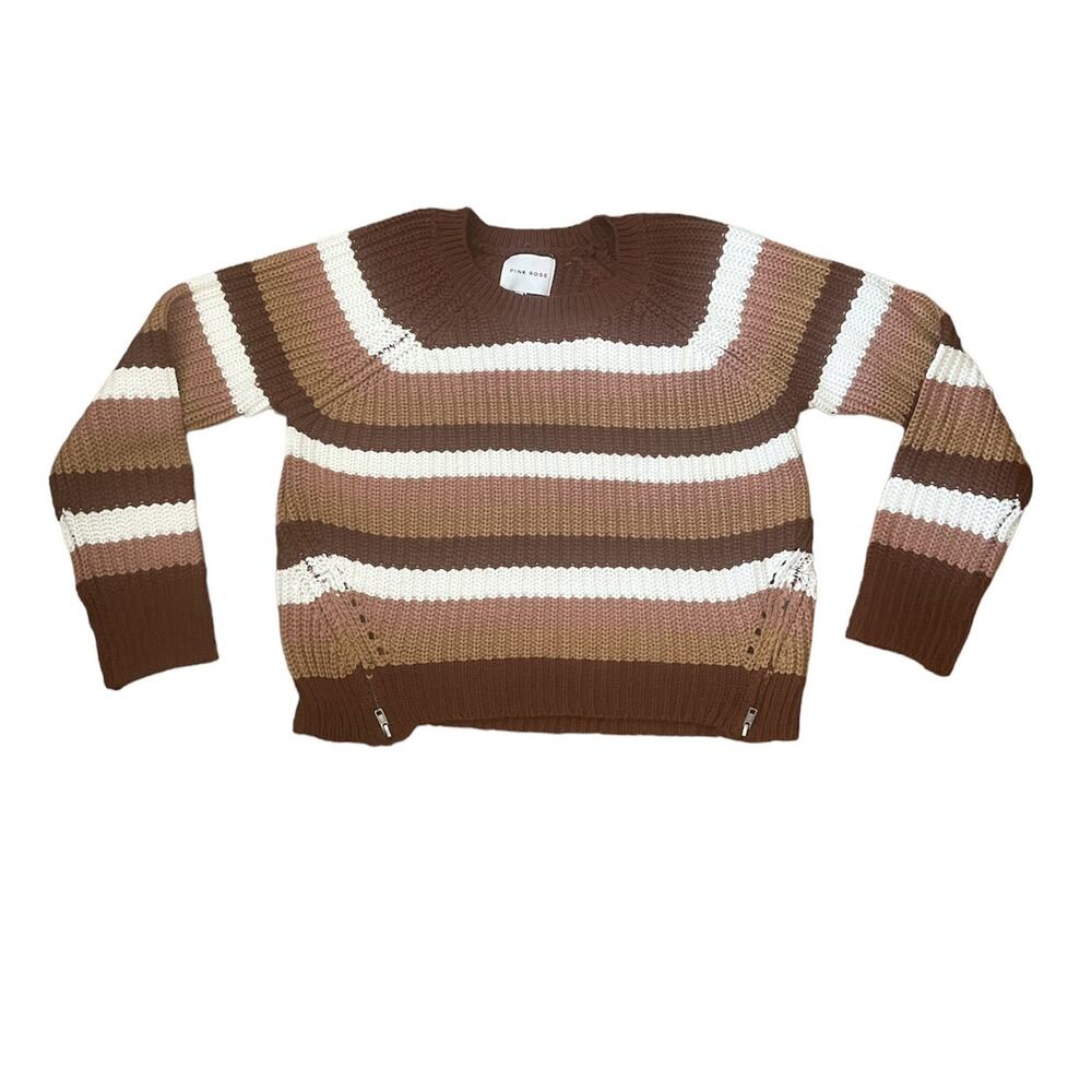 Pink Rose (YL) Chunky Knit Sweater